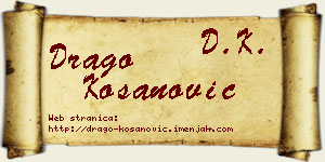 Drago Kosanović vizit kartica